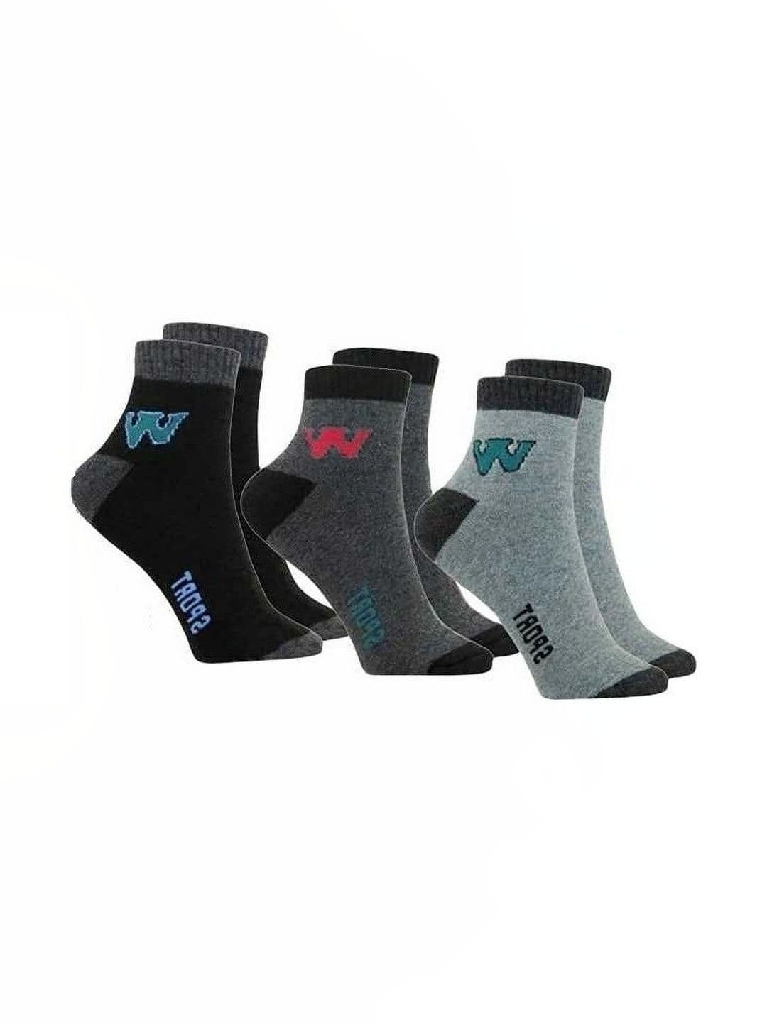 Akeeta Men Pack of 3 Cotton Assorted Colourblocked Ankle Length Socks - view 1