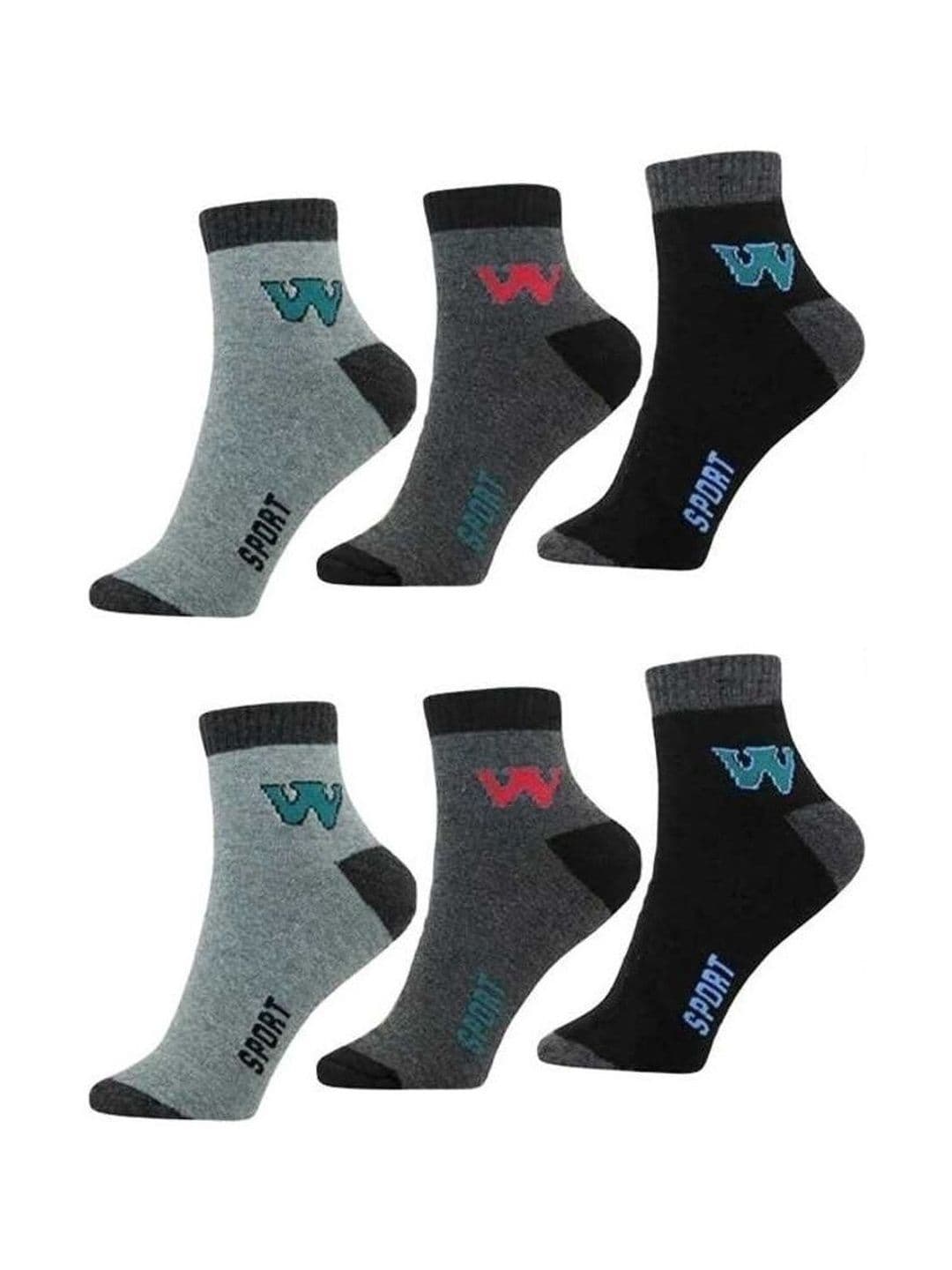 akeet trend Men Pack of 6 Cotton Assorted Colourblocked Ankle Length Socks - view 1