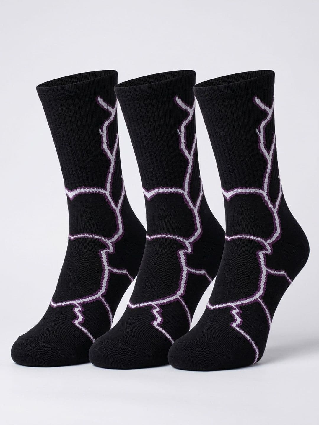 Moda Rapido Men Pack of 3 Cotton Blend Patterned Calf Length Socks - view 1