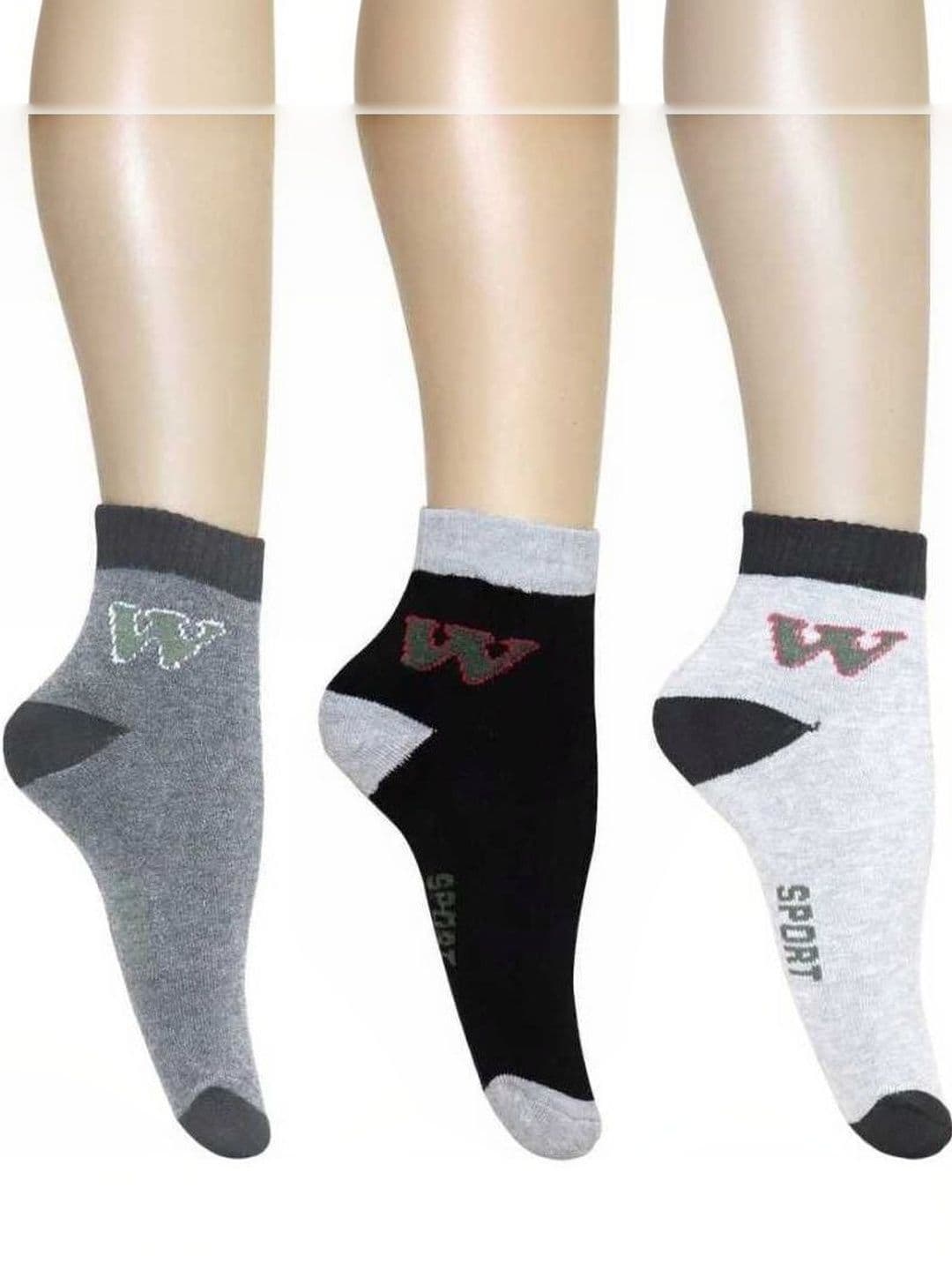 Akeeta Men Pack of 3 Cotton Assorted Patterned Ankle Length Socks - view 1