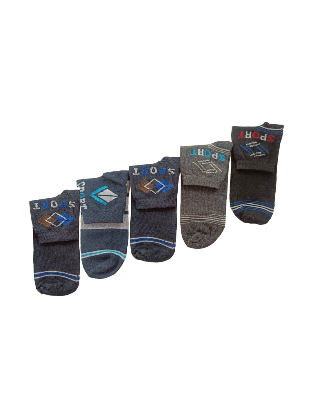 akeet trend Men Pack of 5 Cotton Assorted Patterned Ankle Length Socks - view 1