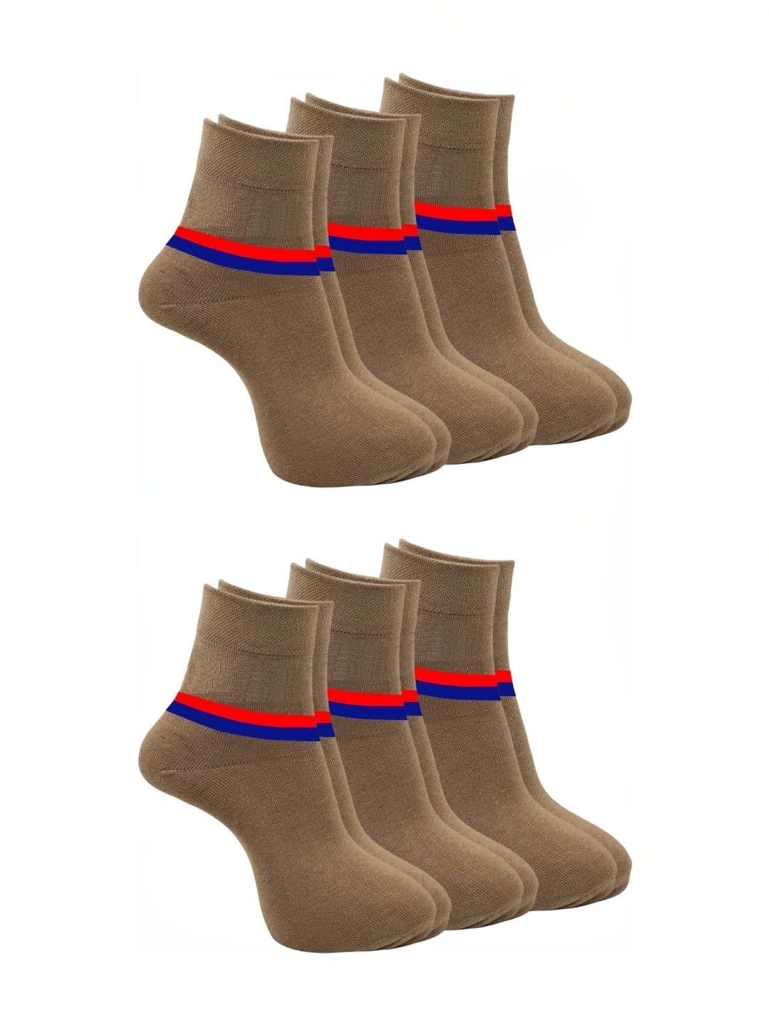 akeet trend Men Pack of 6 Cotton Assorted Striped Ankle Length Socks - view 1
