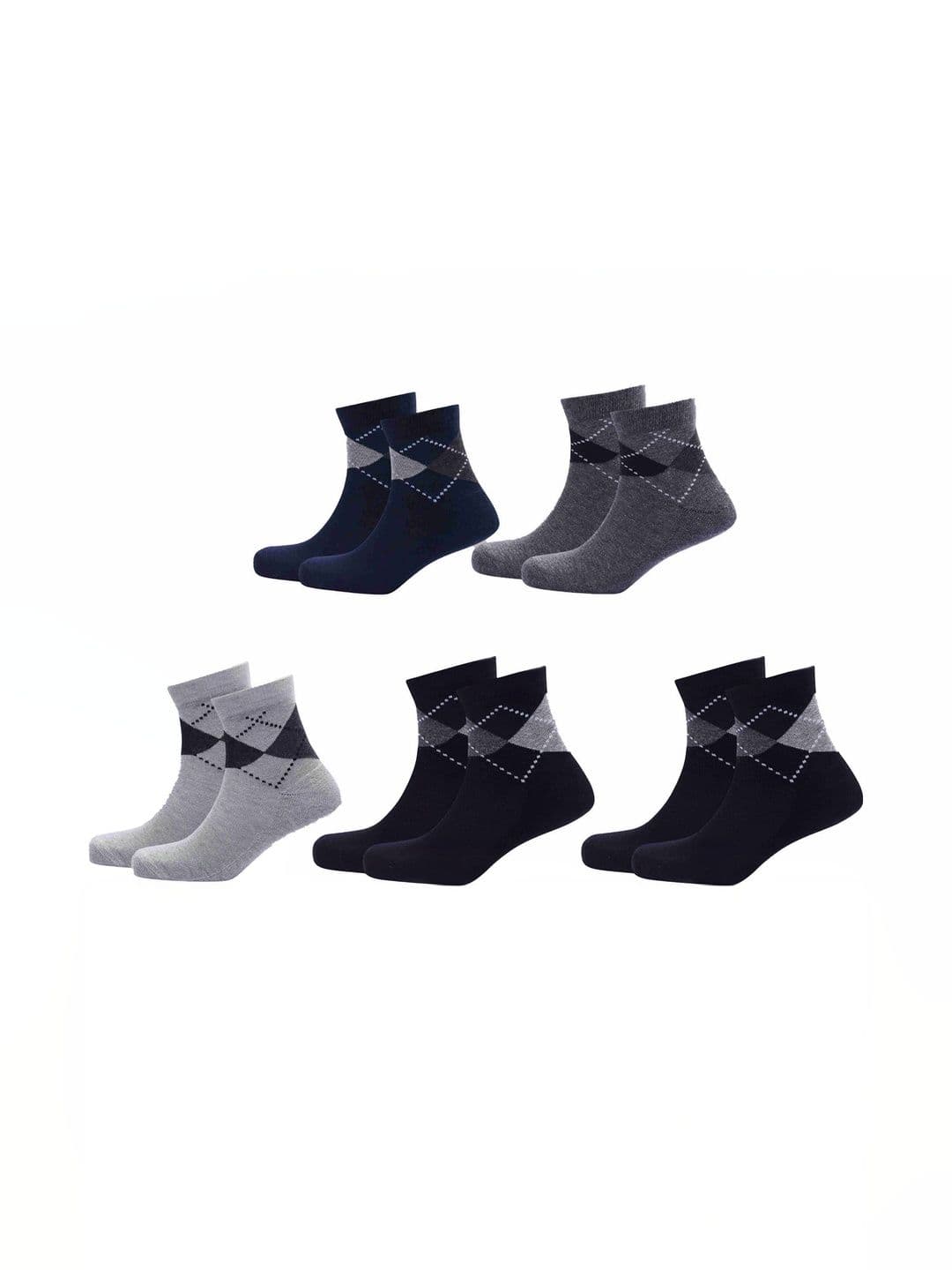 akeet trend Men Pack of 5 Cotton Assorted Patterned Ankle Length Socks - view 1