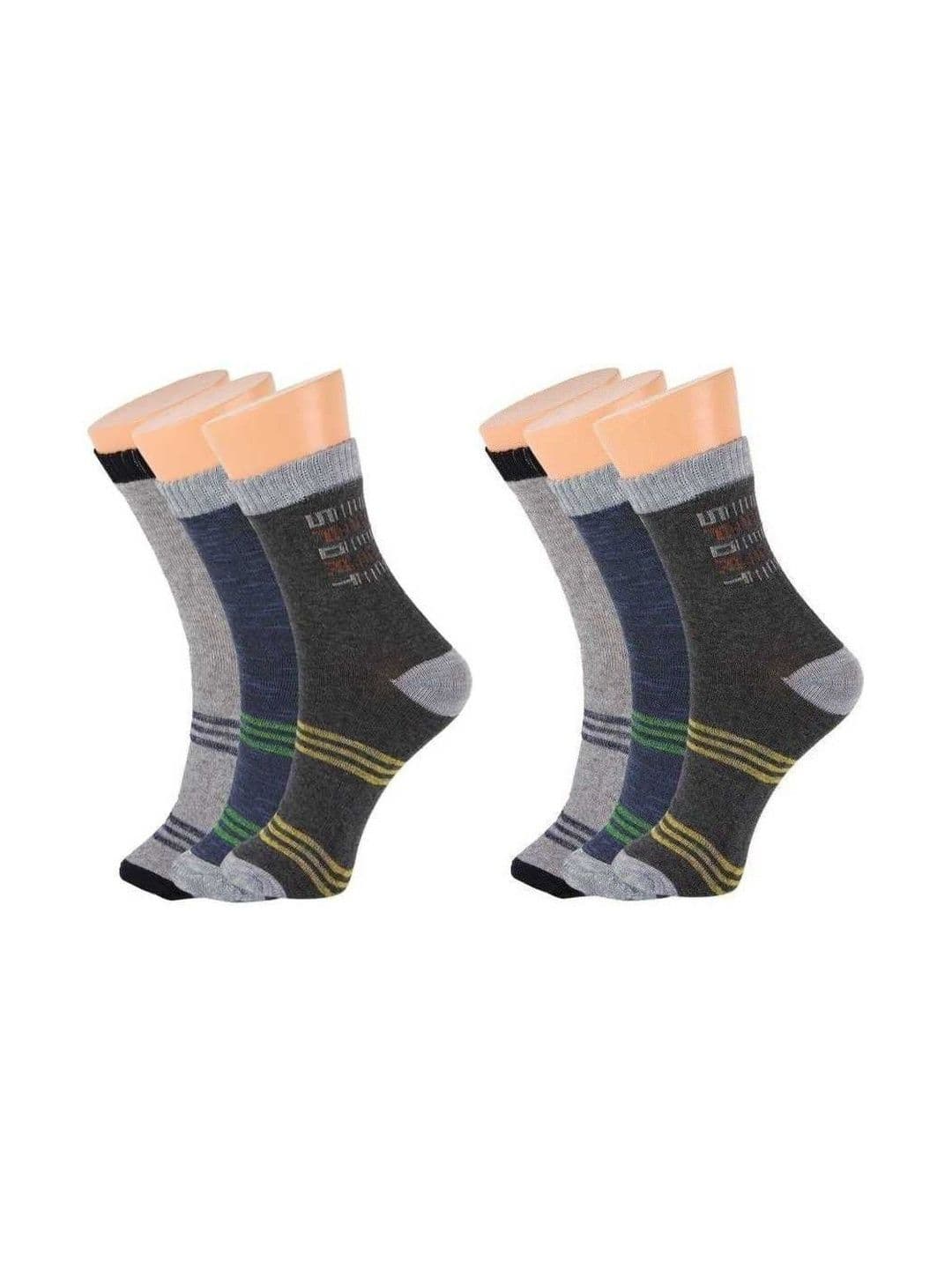 akeet trend Men Pack of 6 Cotton Assorted Patterned Calf Length Socks - view 1