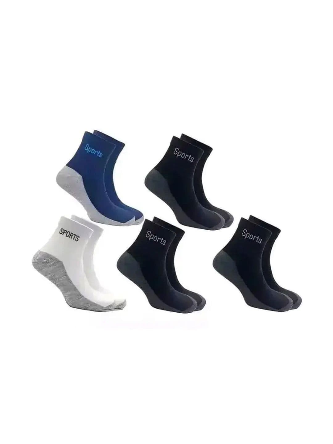 akeet trend Men Pack of 5 Cotton Assorted Colourblocked Ankle Length Socks - view 1