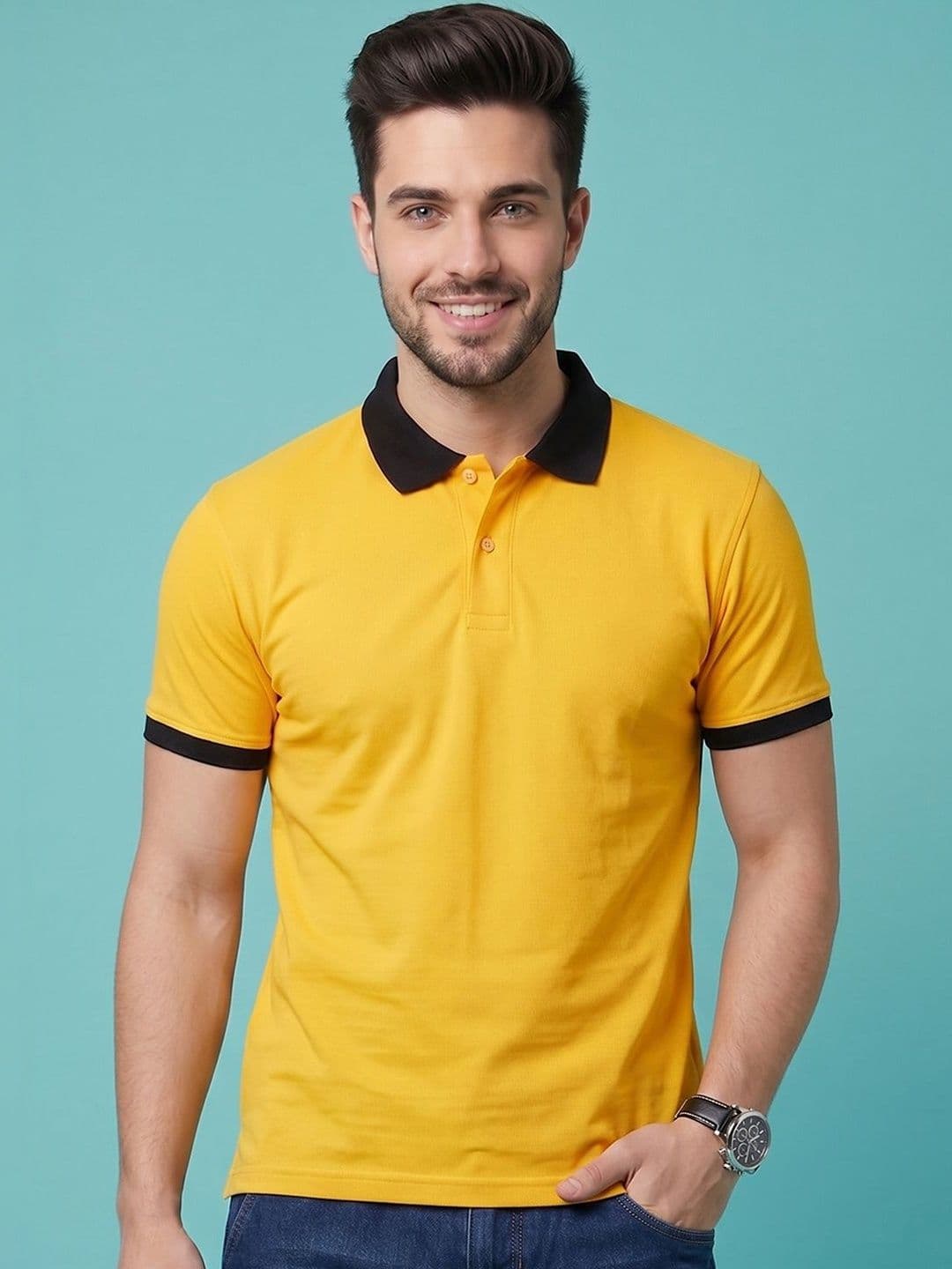 Kook N Keech Men Polo Collar T-shirt - view 1