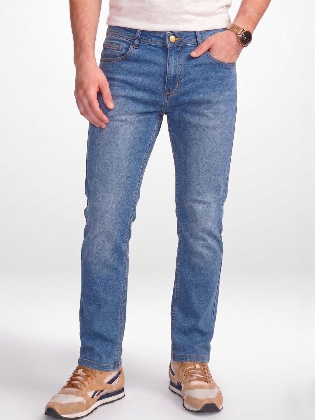 GUTI Men Slim Fit Mid-Rise Light Fade Stretchable Jeans - view 1