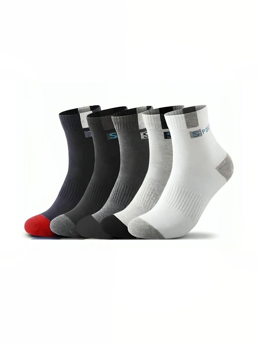 akeet trend Men Pack of 5 Cotton Assorted Colourblocked Ankle Length Socks - view 1