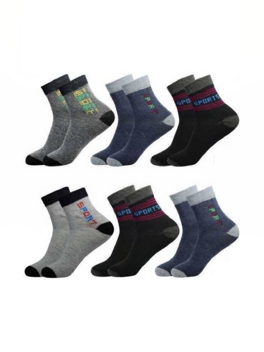 akeet trend Men Pack of 6 Cotton Assorted Patterned Ankle Length Socks - view 1