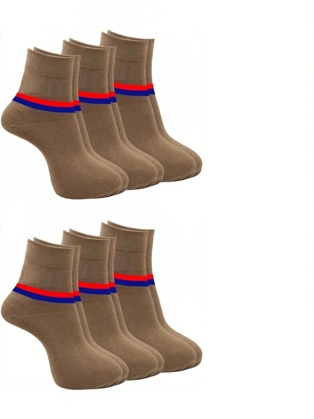 akeet trend Men Pack of 6 Cotton Assorted Colourblocked Ankle Length Socks - view 1