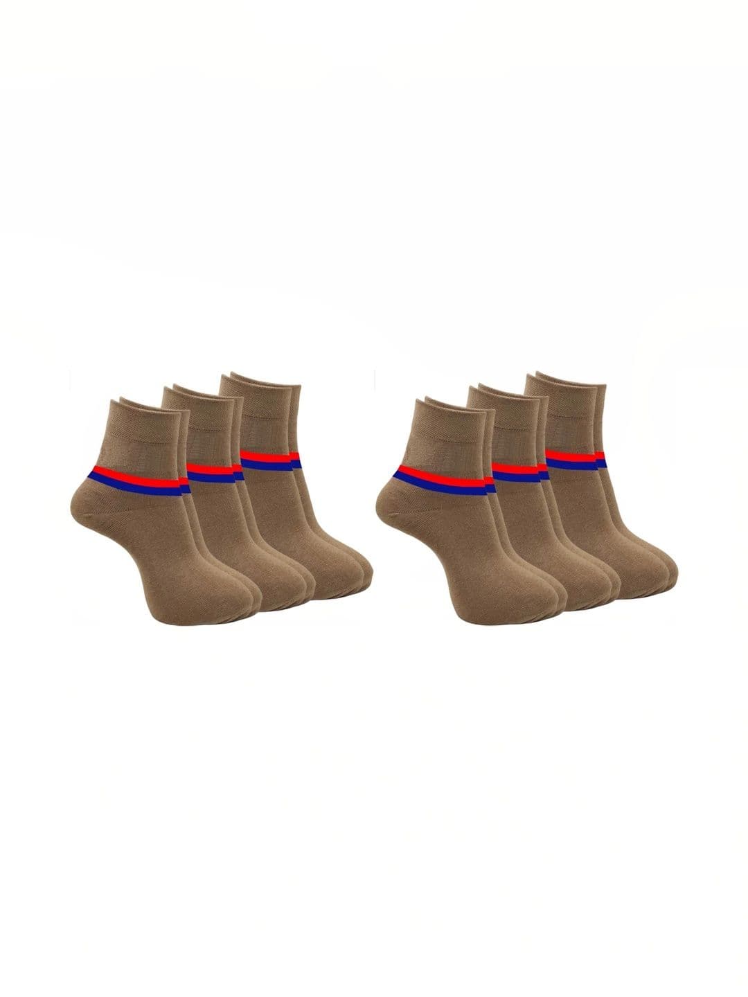 Akeeta Men Pack of 6 Cotton Assorted Striped Ankle Length Socks - view 1