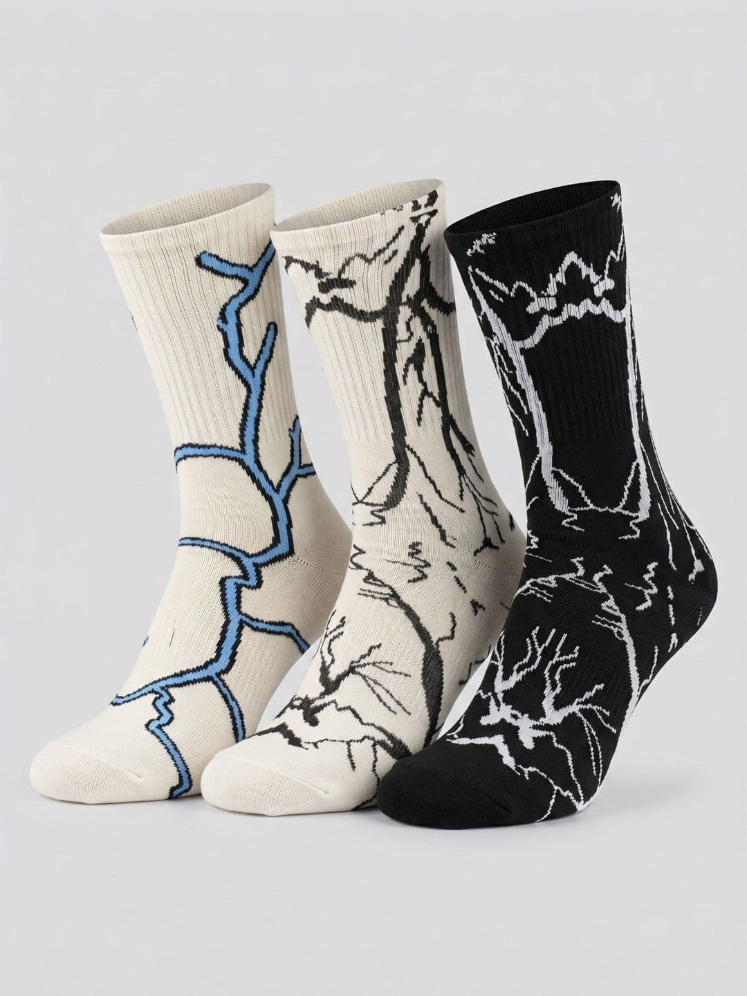 Moda Rapido Men Pack of 3 Cotton Blend Patterned Calf Length Socks - view 1