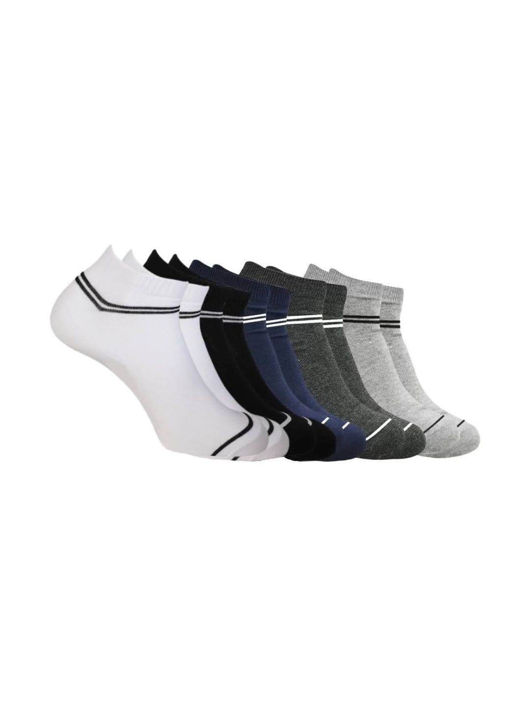 akeet trend Men Pack of 5 Cotton Assorted Striped Ankle Length Socks - view 1