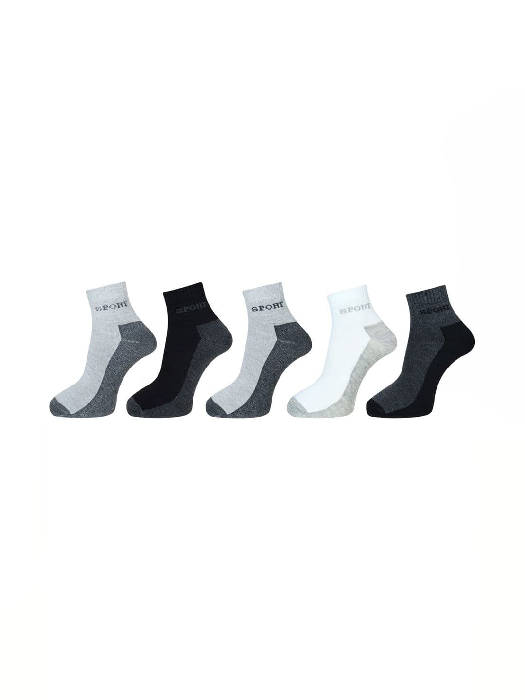 akeet trend Men Pack of 5 Cotton Assorted Colourblocked Ankle Length Socks - view 1