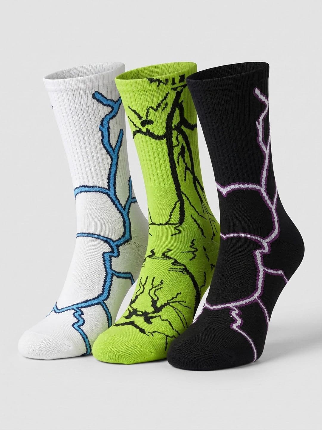 Moda Rapido Men Pack of 3 Cotton Blend Patterned Calf Length Socks - view 1