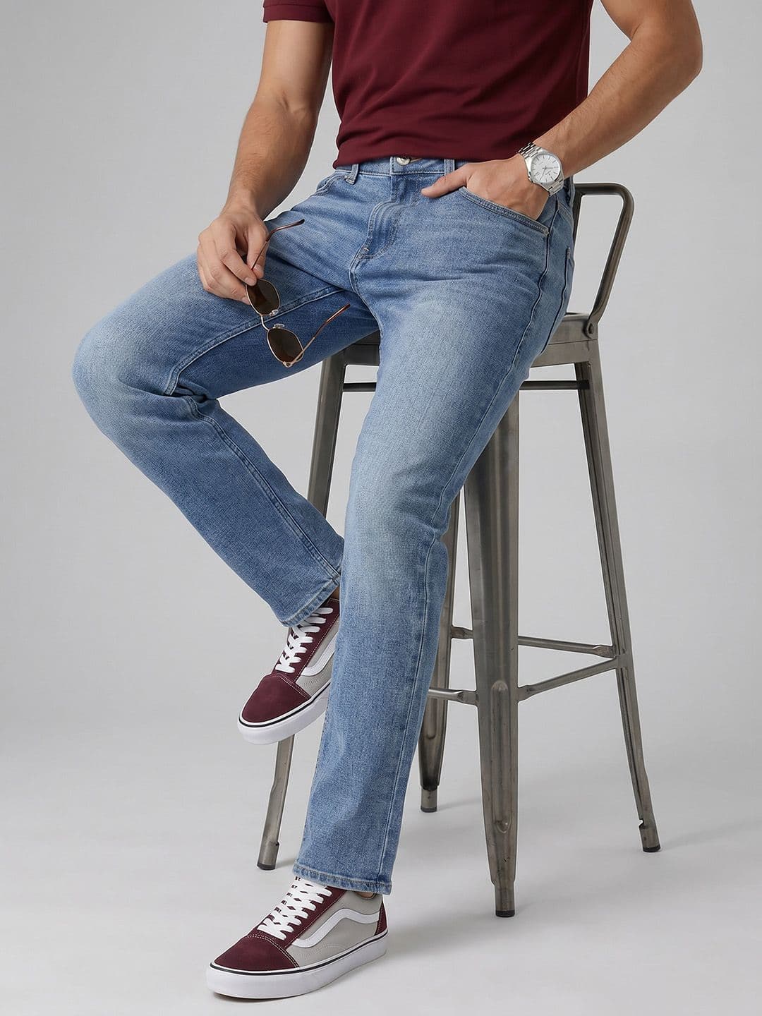 Spykar Men Rover Mid Rise Regular Fit Light blue Jeans - view 1