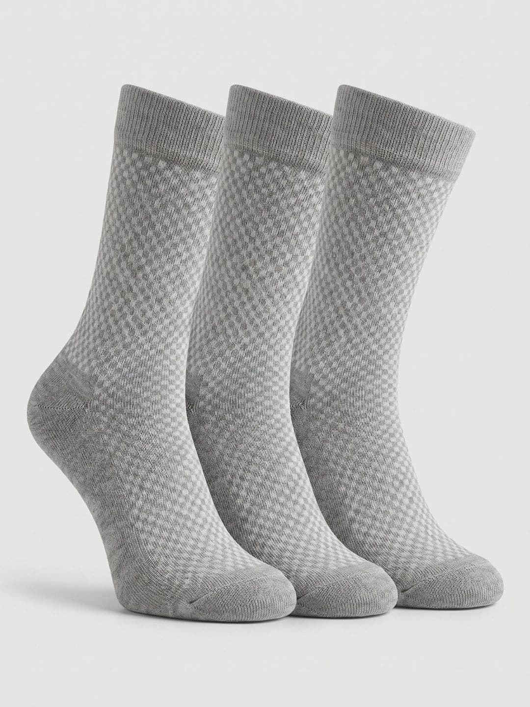 Moda Rapido Men Pack of 3 Cotton Blend Patterned Calf Length Socks - view 1