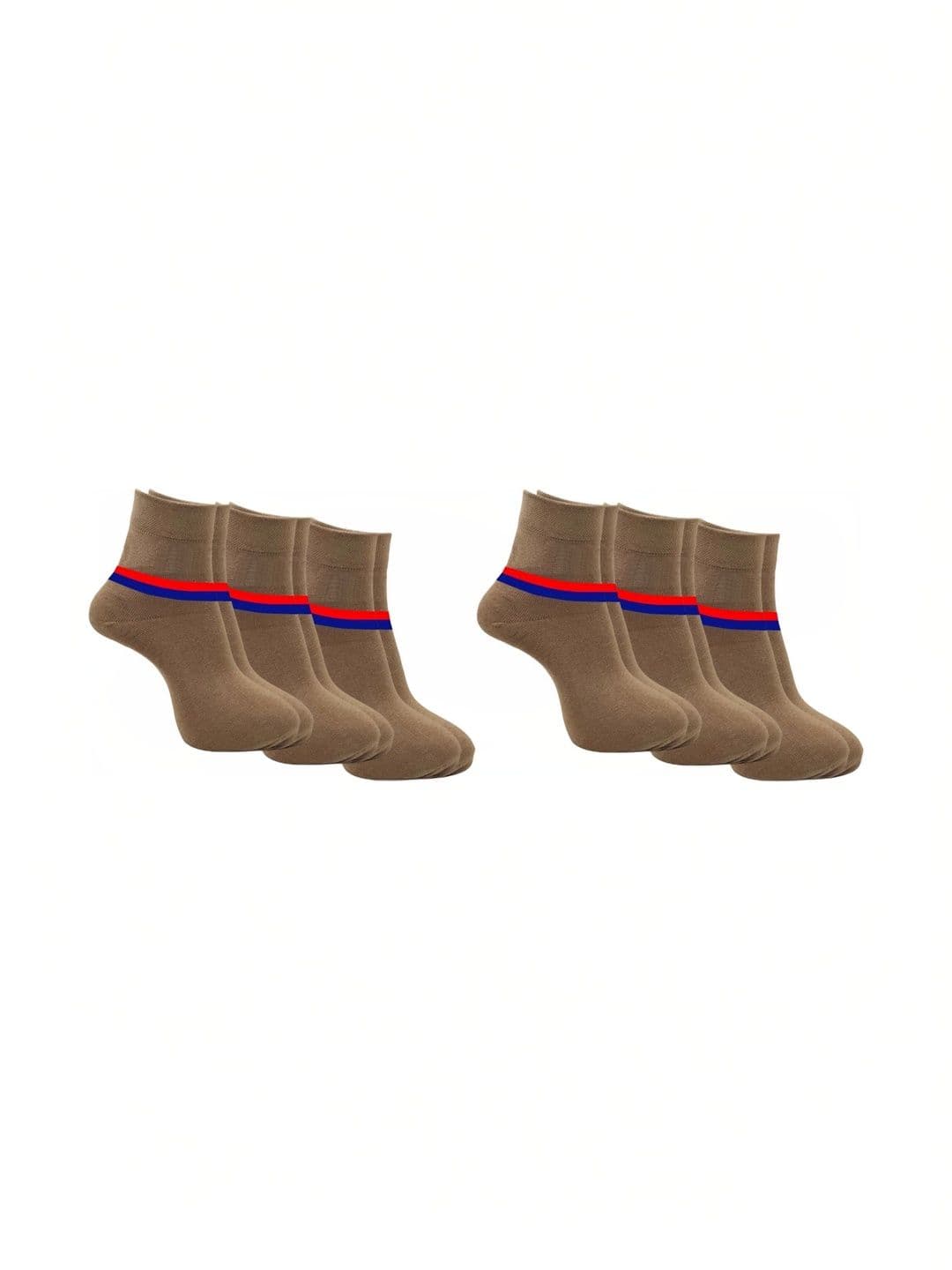 Akeeta Men Pack of 6 Cotton Assorted Colourblocked Above Ankle Socks - view 1