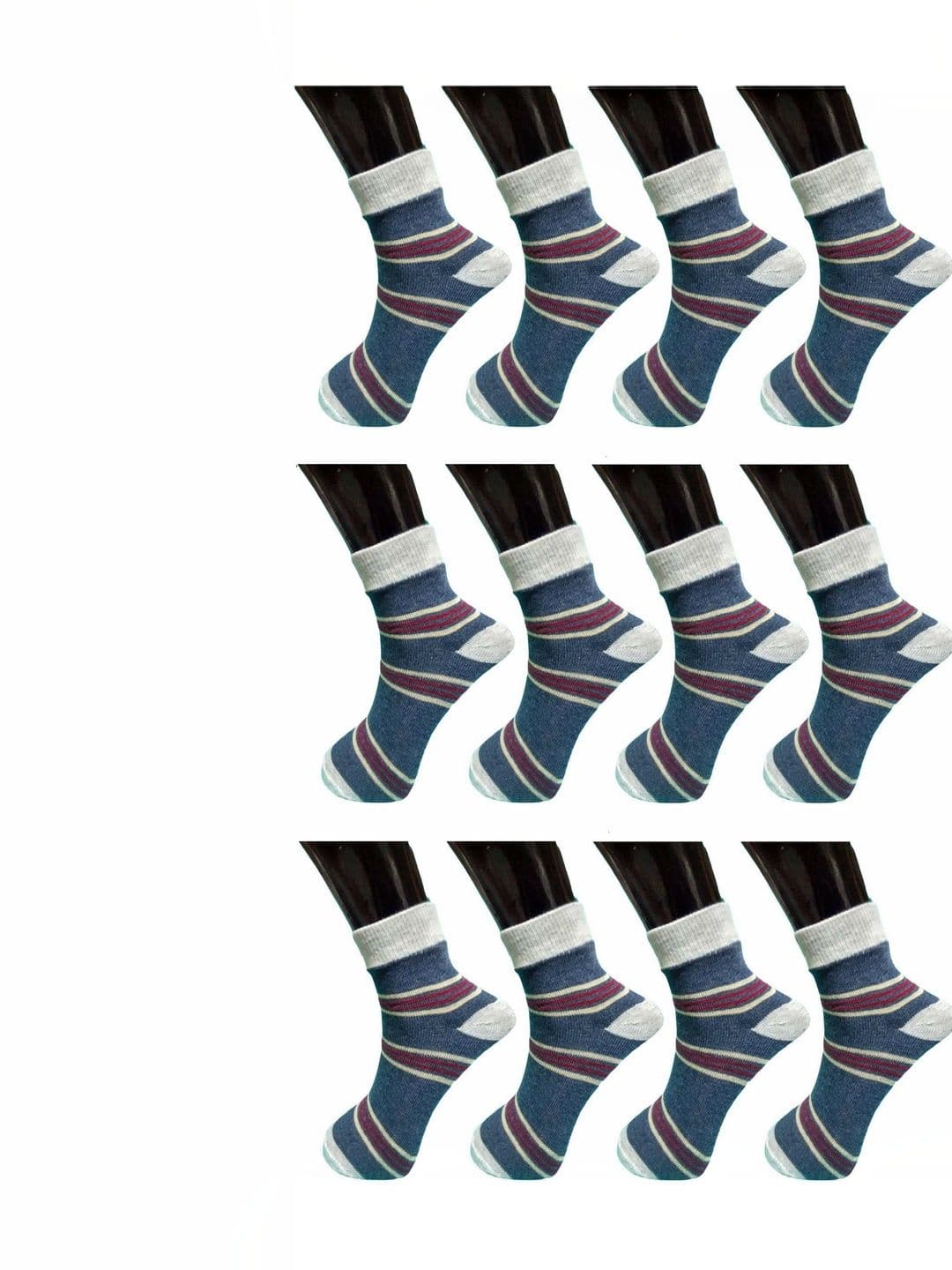 akeet trend Men Cotton Assorted Striped Ankle Length Socks - view 1
