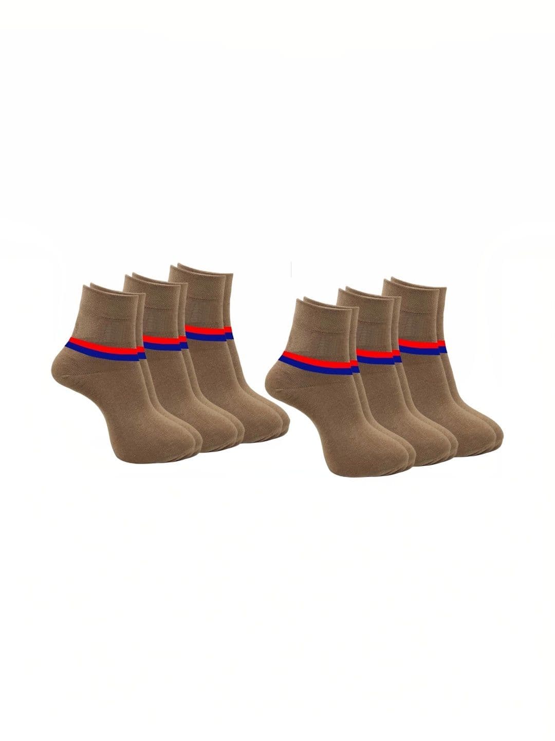 Akeeta Men Pack of 6 Cotton Assorted Striped Ankle Length Socks - view 1