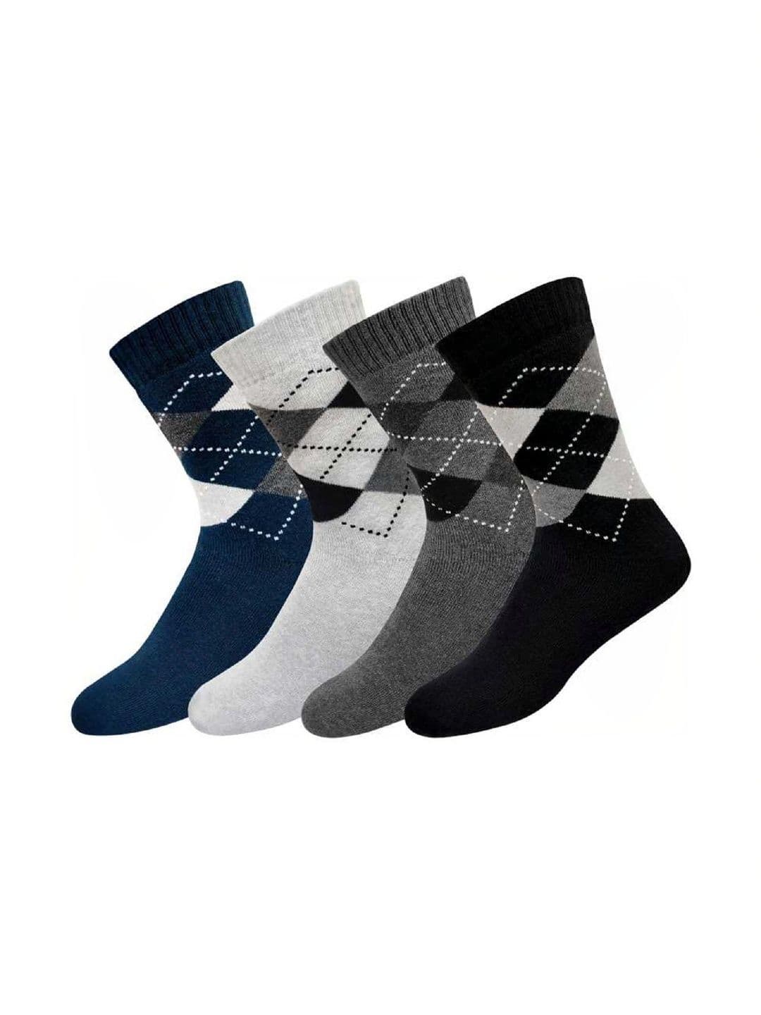 akeet trend Men Pack of 5 Cotton Assorted Patterned Calf Length Socks - view 1