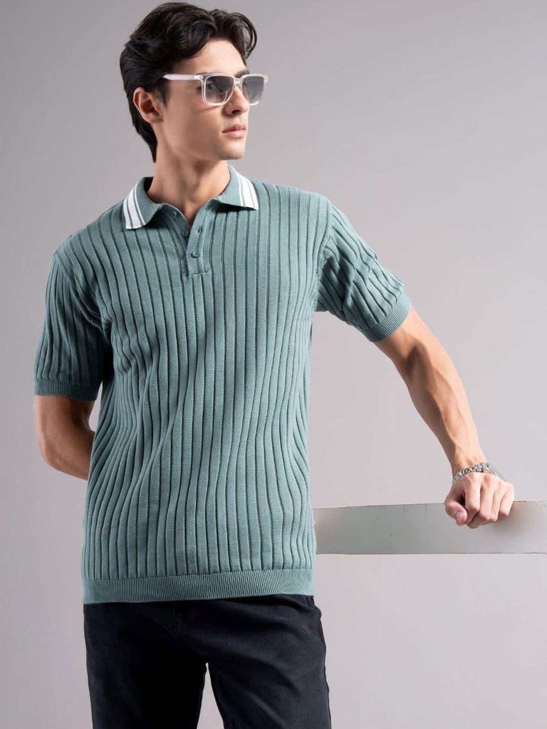 PAUL STREET Men Polo Collar T-shirt - view 1