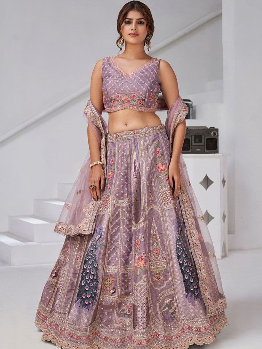 KESAR FAB Embroidered Semi-Stitched Lehenga & Blouse With Dupatta - view 1
