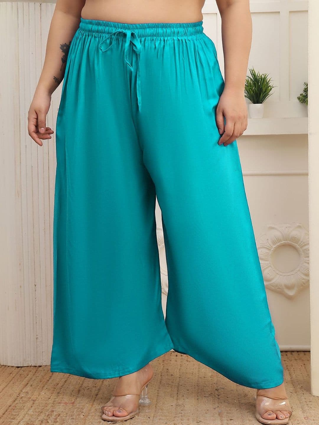 KALINI Women 2 Flared Ethnic Palazzos - view 1
