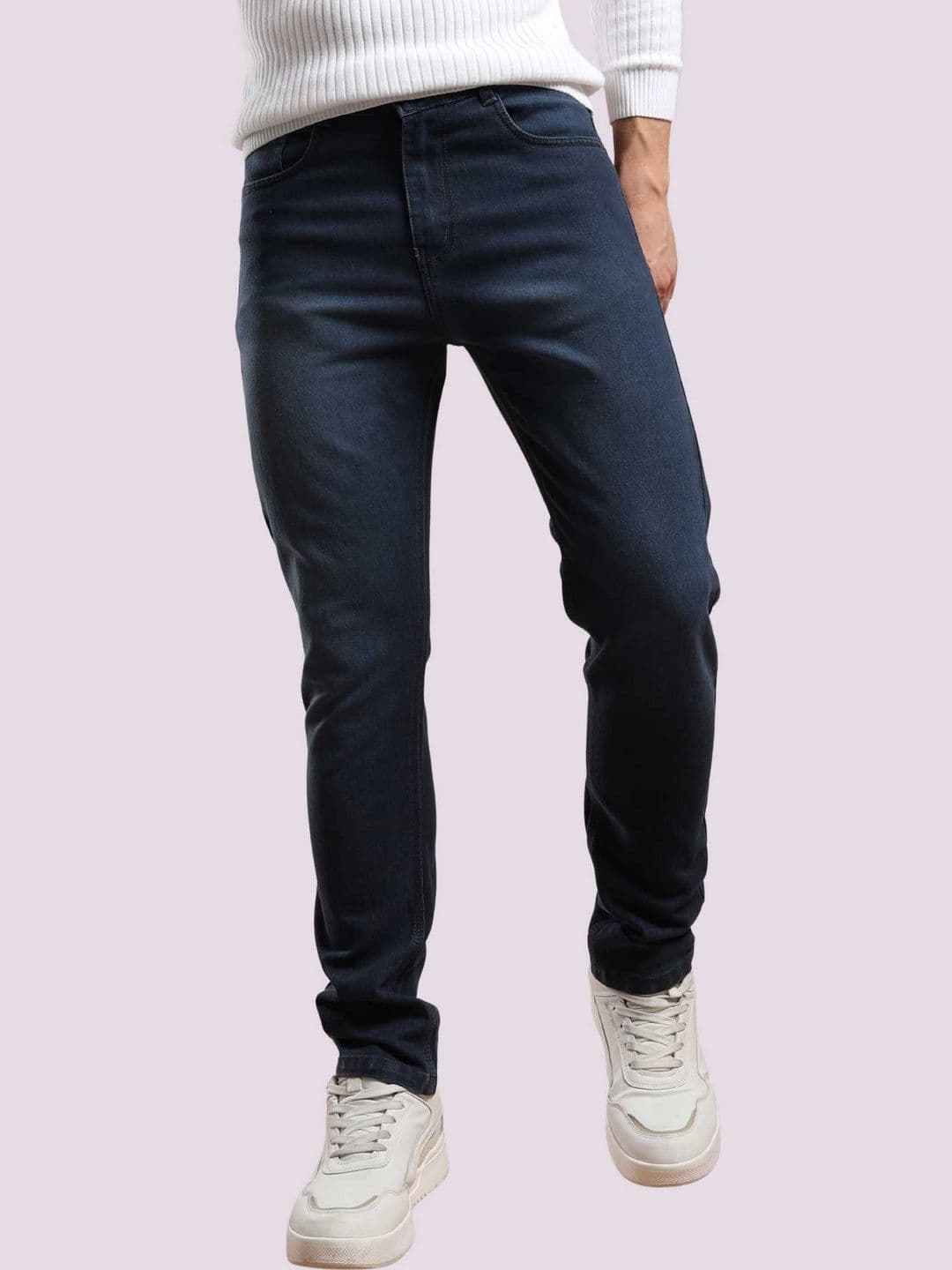 FARYRA Men Slim Fit Mid-Rise Light Fade Denim Jeans - view 1
