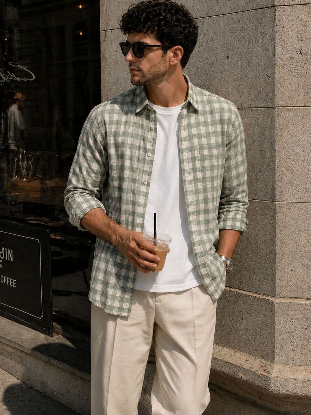 XKIND Men Comfort Gingham Checks Checked Casual Shirt - view 1