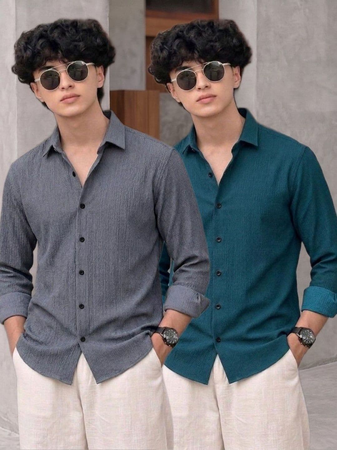 R.Code by The Roadster Life Co. Men Pack Of 2 Original Casual Shirt - view 1