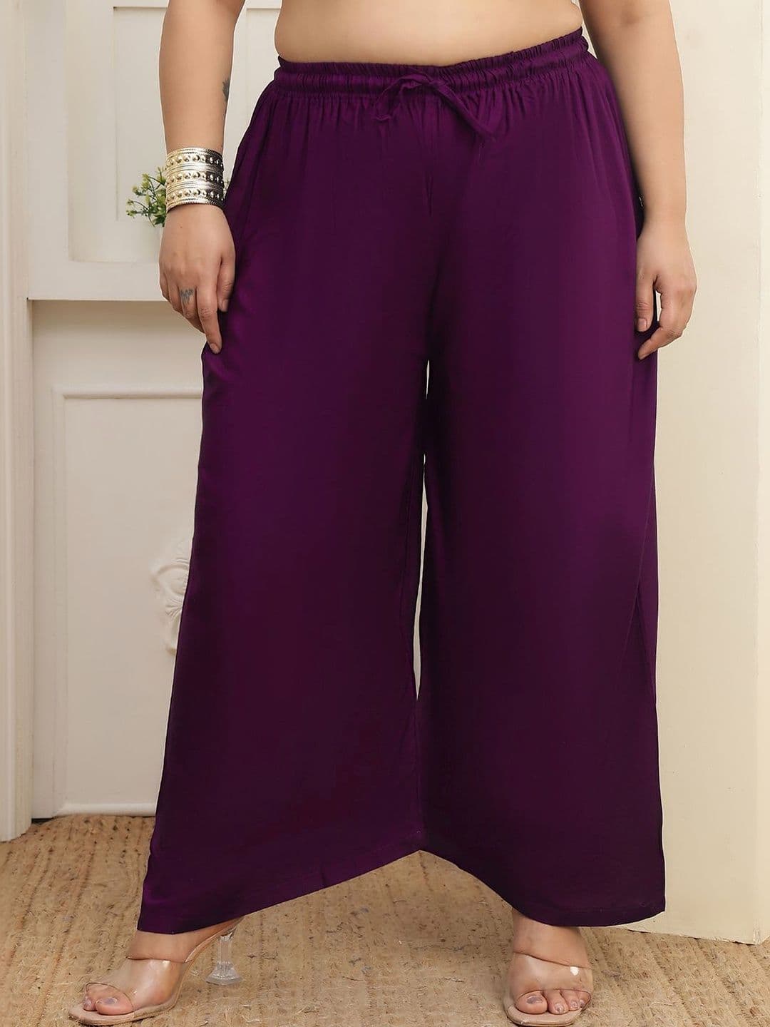 KALINI Women 2 Flared Ethnic Palazzos - view 1