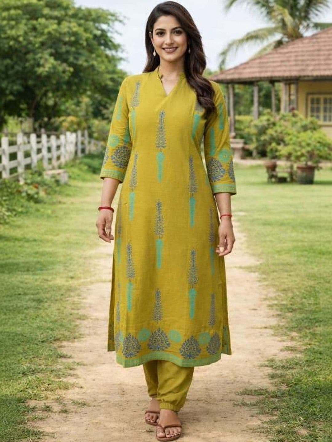 STYLERISE Ethnic Motifs Printed Pure Cotton Kurti - view 1