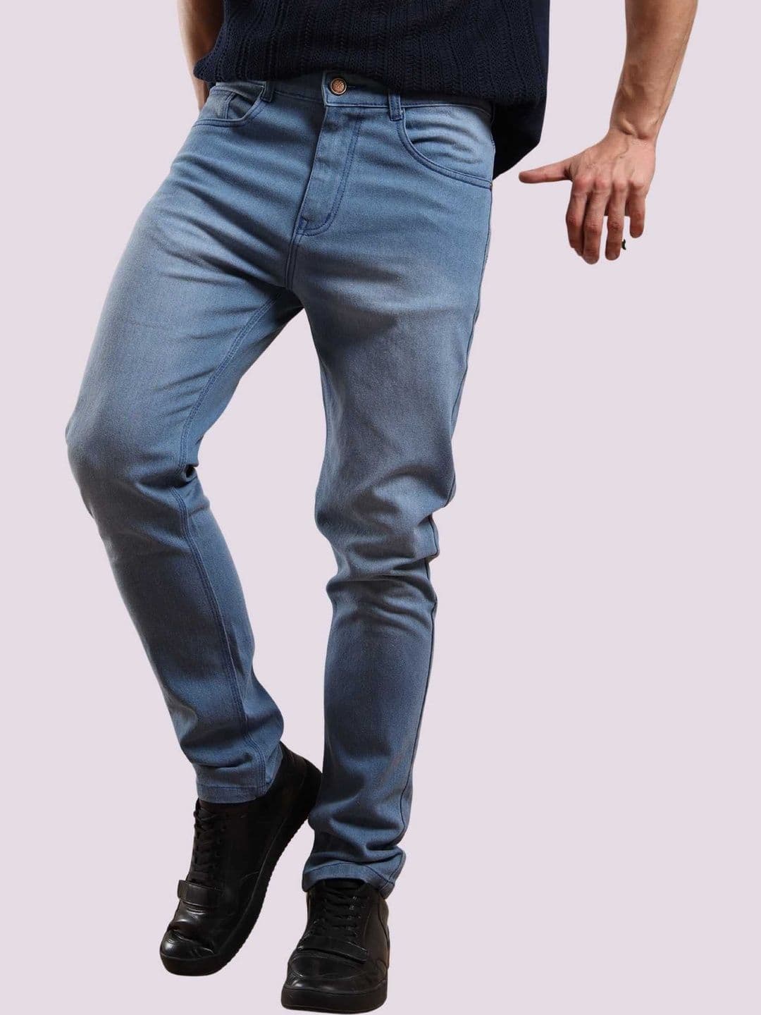 FARYRA Men Jean Slim Fit Mid-Rise Light Fade Jeans - view 1