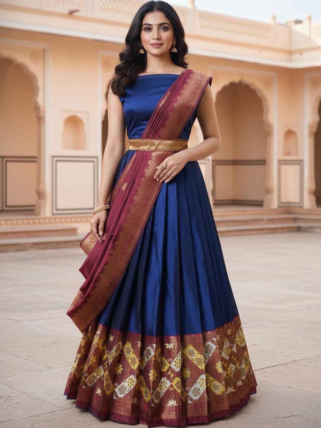 Mr Y Semi-Stitched Lehenga & Blouse With Dupatta - view 1