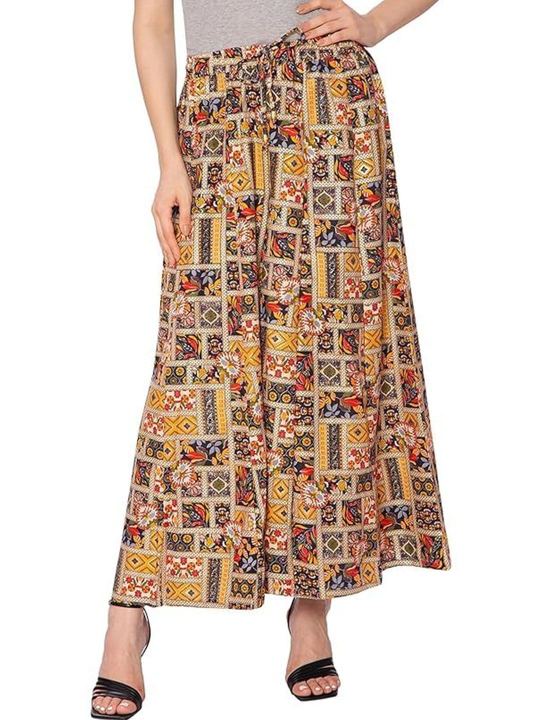 TNQ Women Ethnic Motifs Printed Flared Ethnic Palazzos - view 1