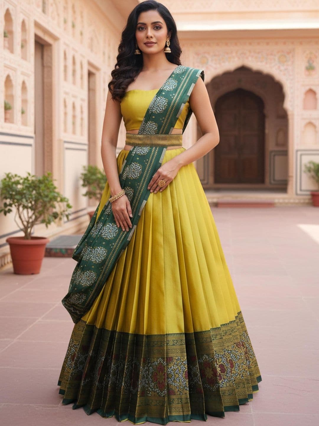Mr Y Semi-Stitched Lehenga & Blouse With Dupatta - view 1