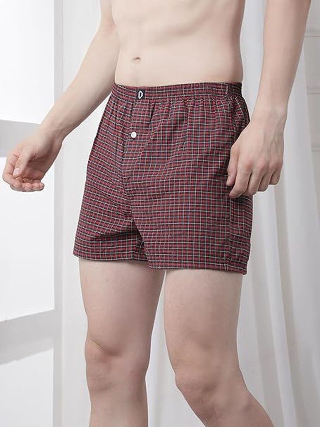 Dollar Pack Of 3 Checked Cotton Boxers TSSO-01-CHECK135-PO3 - view 1