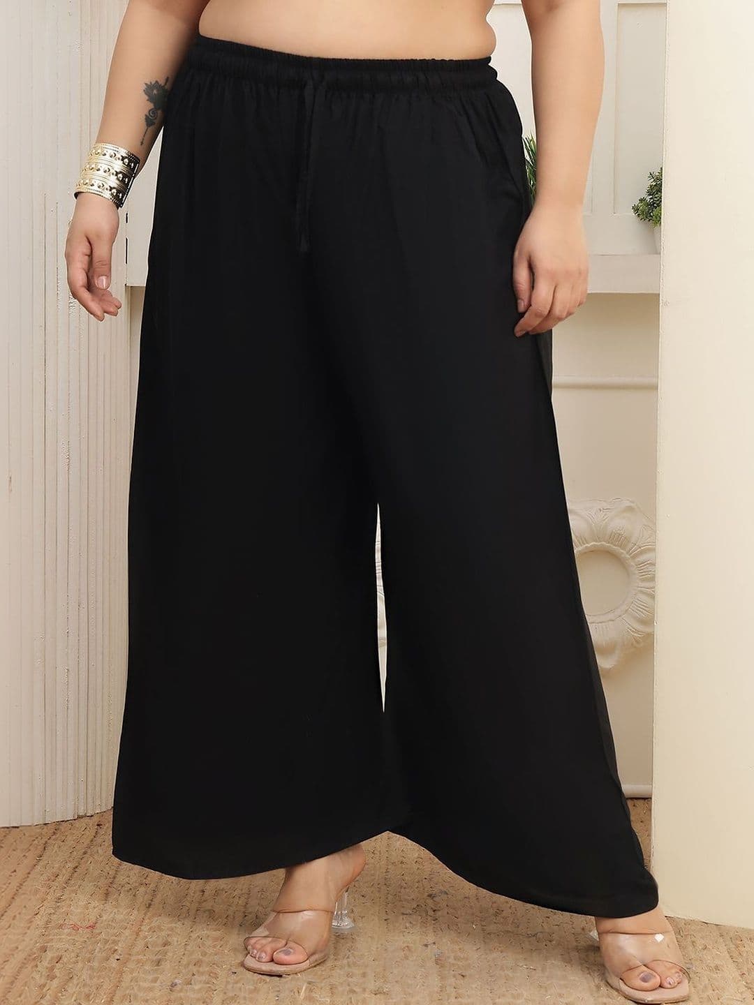 KALINI Women 2 Flared Ethnic Palazzos - view 1