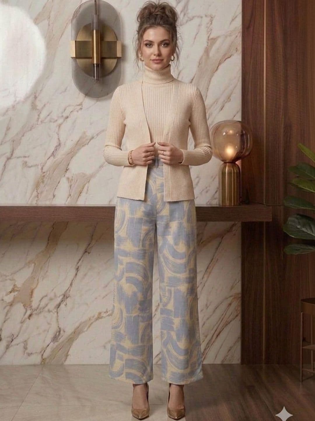 TNQ Women Printed Palazzos - view 1