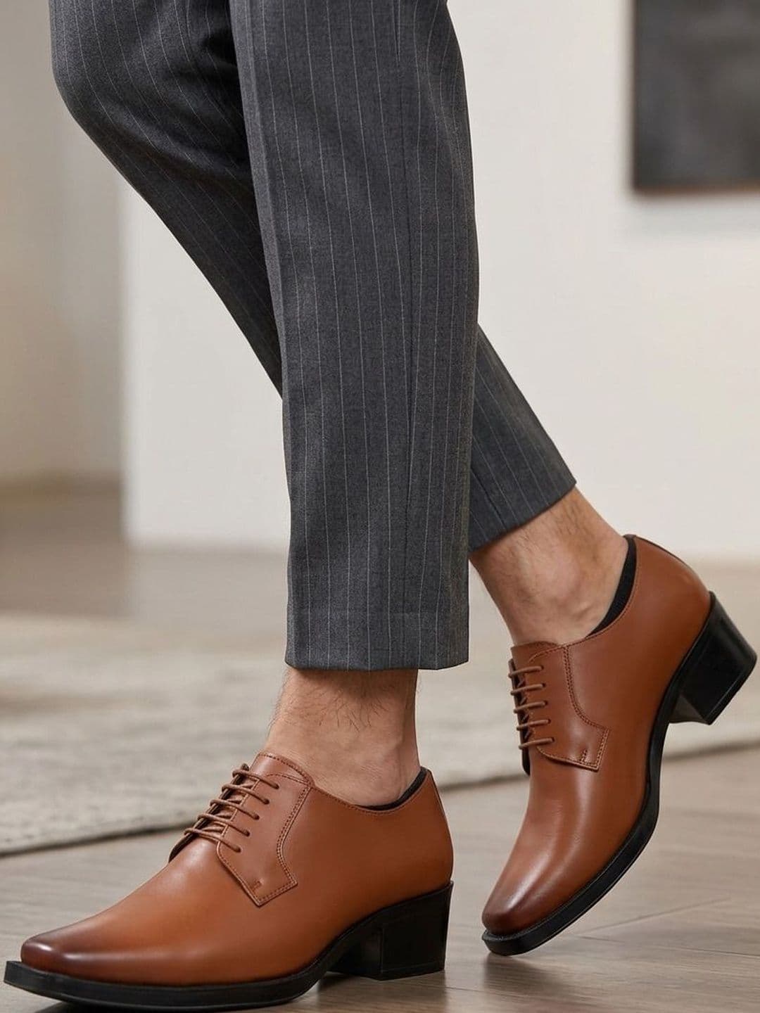 INVICTUS Men PU Square Toe Lace-Ups Derbys Formal Shoes - view 1