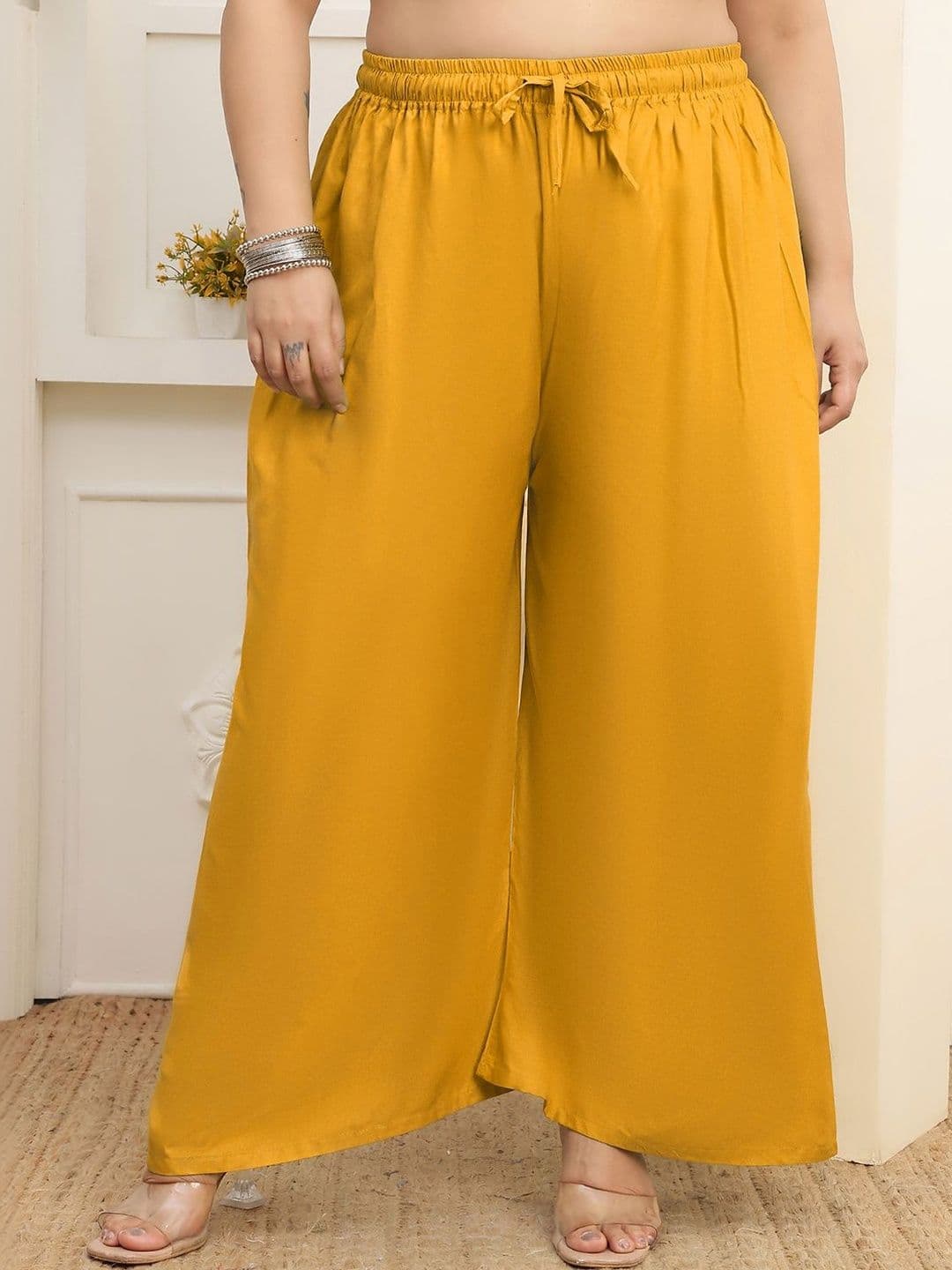 KALINI Women 2 Flared Ethnic Palazzos - view 1