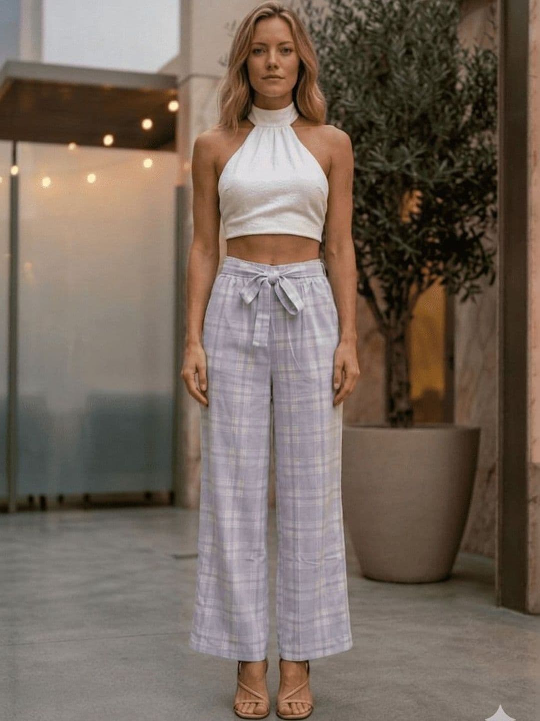 TNQ Women Checked Palazzos - view 1