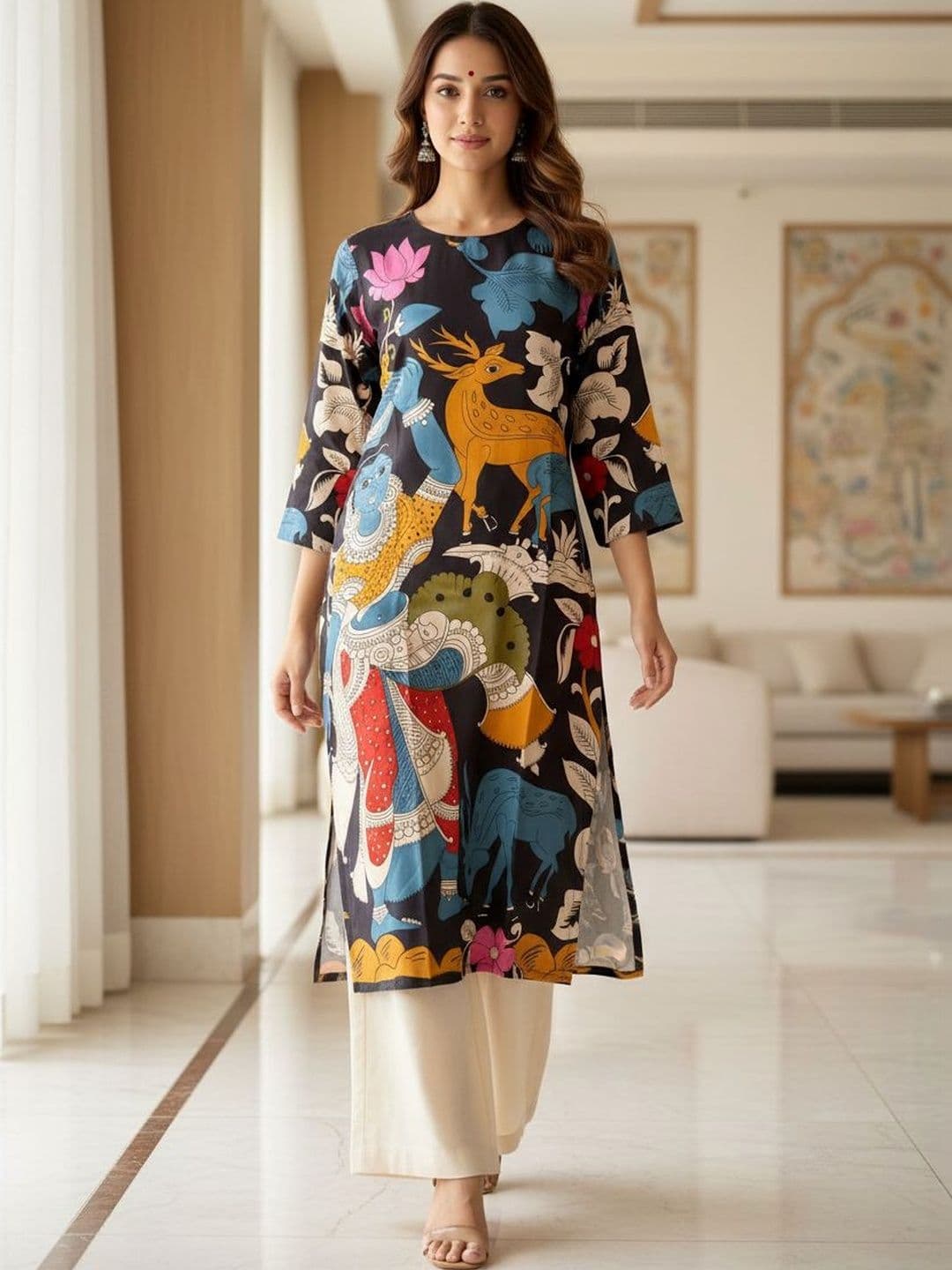 Anouk Women Ethnic Motifs Printed Indie Prints Kurta - view 1