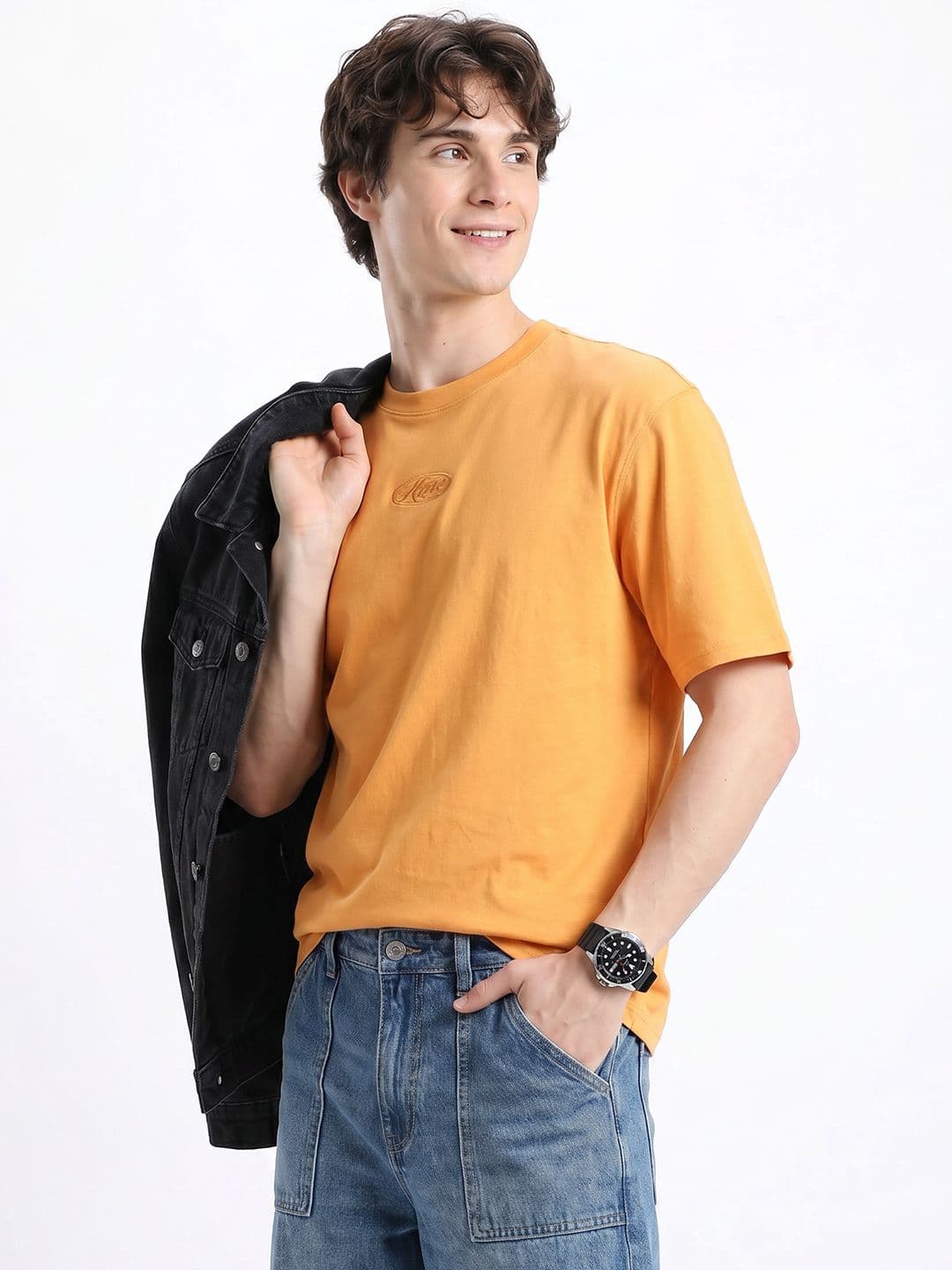 Aeropostale Drop-Shoulder Sleeves Relaxed Fit Pure Cotton T-shirt - view 1