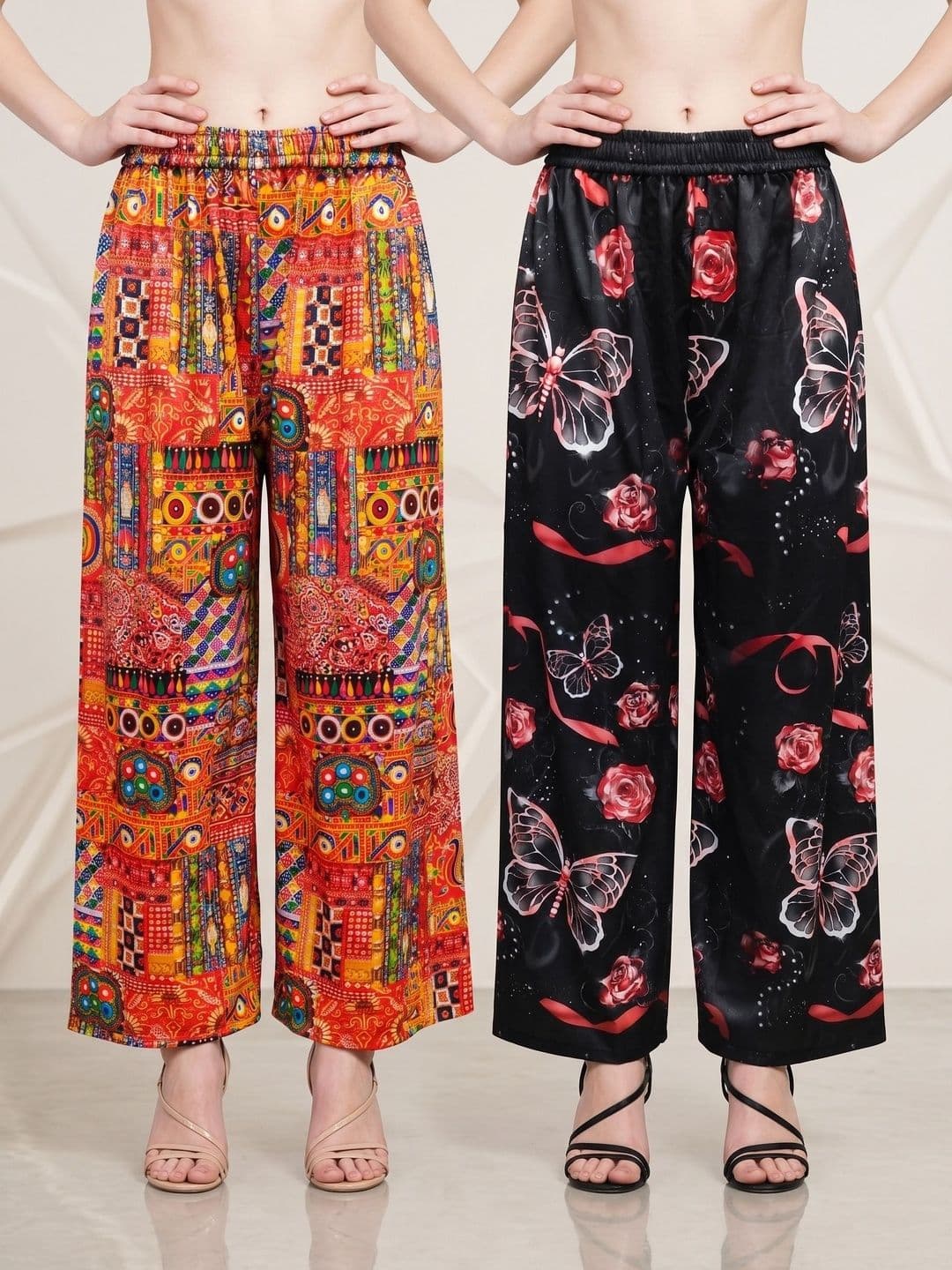Vagisha Women 2 Ethnic Motifs Printed Ethnic Palazzos - view 1