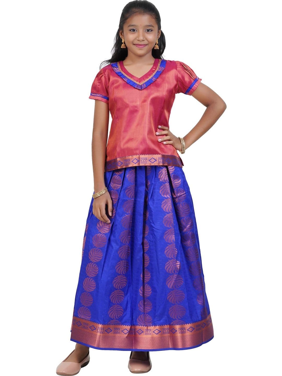 SKV ETHNIVERSE Girls Ready to Wear Lehenga & - view 1