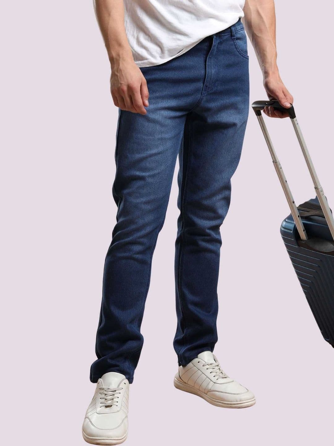FARYRA Men Jean Slim Fit Mid-Rise Light Fade Jeans - view 1