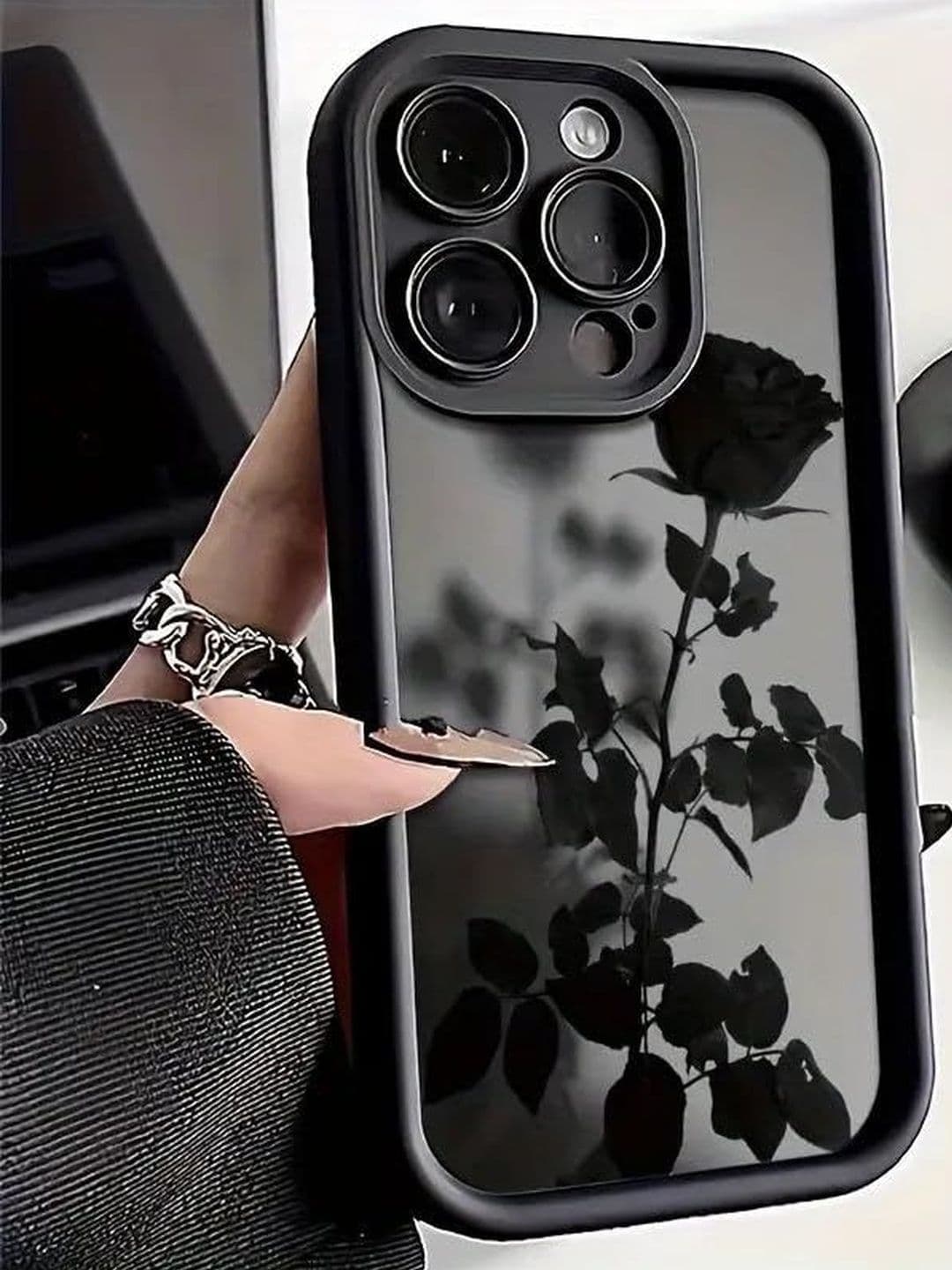 COVERLY Floral Printed iPhone 13 Pro Max Back Case Mobile Accessories