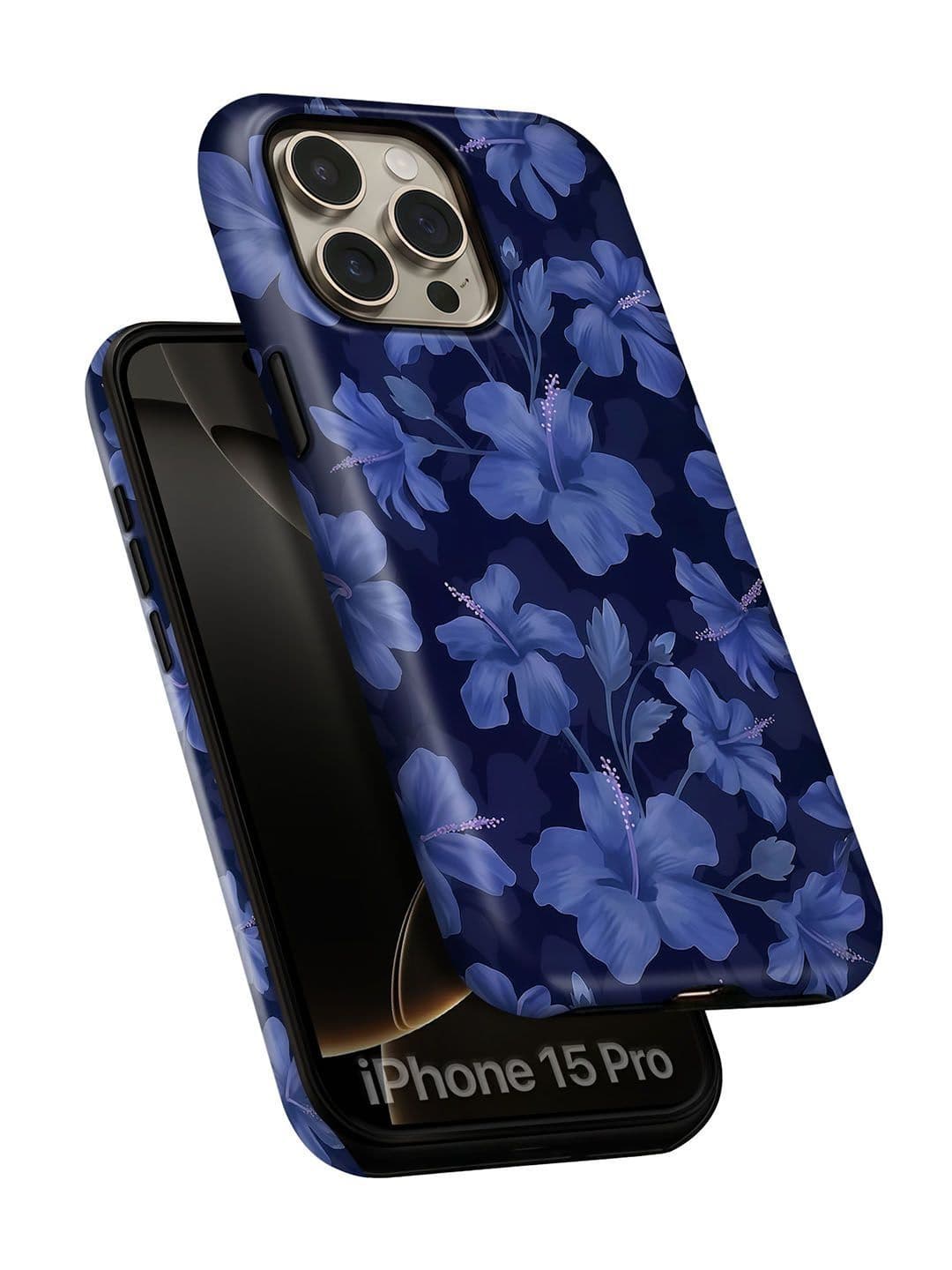 QRIOH Floral Printed iPhone 15 Pro Back Case Mobile Accessories